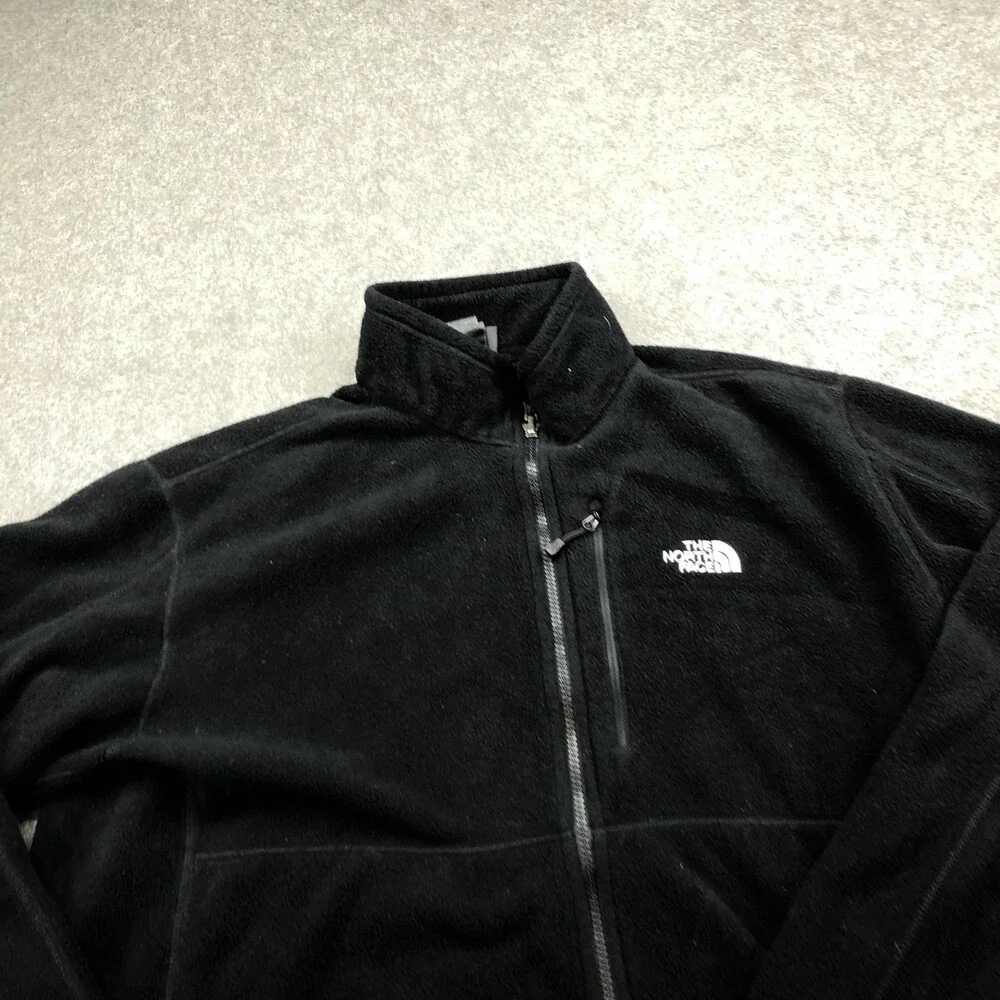 The North Face Jacket Mens XL Black Fleece Full Zip Pockets Outdoor Hiking Warm